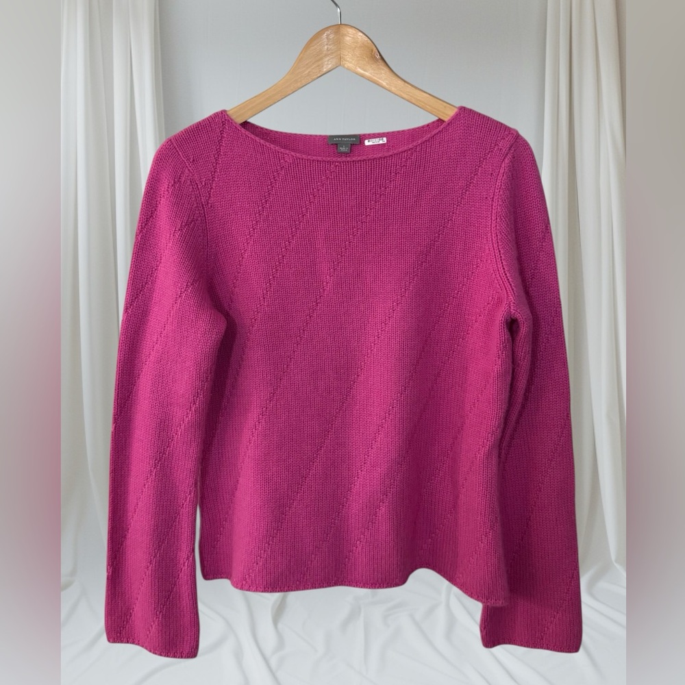 Ann Taylor Pink Crew Neck Sweater